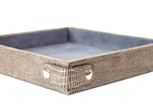 Load image into Gallery viewer, Archie grey croc leather coin tray
