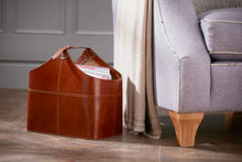 Load image into Gallery viewer, Bedford classic tan leather storage basket