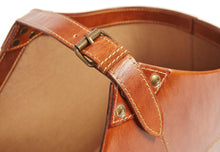 Load image into Gallery viewer, Bedford classic tan leather storage basket