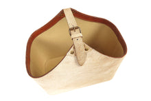 Load image into Gallery viewer, Bedford natural tan cowhide storage basket