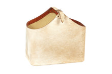 Load image into Gallery viewer, Bedford natural tan cowhide storage basket
