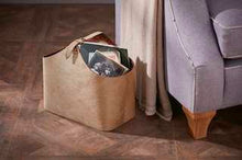 Load image into Gallery viewer, Bedford natural tan cowhide storage basket
