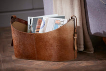 Load image into Gallery viewer, Belgrave natural tan cowhide storage basket