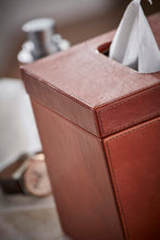 Load image into Gallery viewer, Bloomsbury classic tan leather tissue box cover