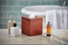 Load image into Gallery viewer, Bloomsbury classic tan leather tissue box cover
