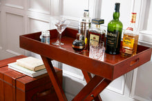 Load image into Gallery viewer, Butler classic tan leather tray table