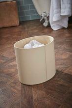 Load image into Gallery viewer, Georgina ivory leather oval wastepaper bin