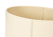 Load image into Gallery viewer, Georgina ivory leather oval wastepaper bin
