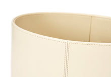 Load image into Gallery viewer, Georgina ivory leather oval wastepaper bin