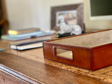 Load image into Gallery viewer, Harvard A4 leather paper tray