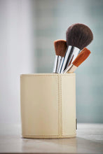 Load image into Gallery viewer, Maisie ivory leather make-up brush pot