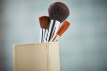 Load image into Gallery viewer, Maisie ivory leather make-up brush pot