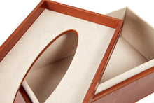 Load image into Gallery viewer, Paddington classic tan leather tissue box cover