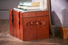 Load image into Gallery viewer, Parker classic tan leather trunks