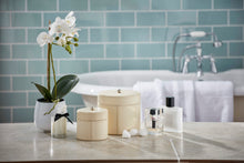 Load image into Gallery viewer, Pria large ivory leather vanity pot