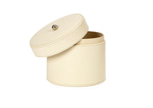 Load image into Gallery viewer, Pria large ivory leather vanity pot