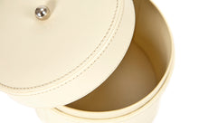 Load image into Gallery viewer, Pria large ivory leather vanity pot