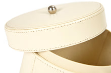 Load image into Gallery viewer, Pria large ivory leather vanity pot