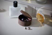 Load image into Gallery viewer, Rory chocolate croc leather travel stud box