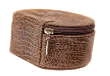 Load image into Gallery viewer, Rory chocolate croc leather travel stud box