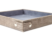 Load image into Gallery viewer, Archie grey croc leather coin tray
