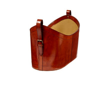 Load image into Gallery viewer, Belgrave classic tan leather storage basket
