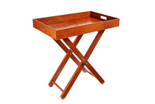 Load image into Gallery viewer, Butler classic tan leather tray table
