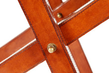 Load image into Gallery viewer, Butler classic tan leather tray table
