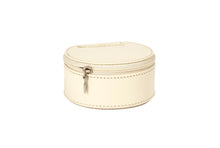 Load image into Gallery viewer, Clementine ivory leather travel trinket box
