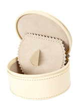 Load image into Gallery viewer, Clementine ivory leather travel trinket box
