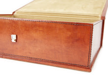 Load image into Gallery viewer, Devonshire classic tan leather A4 paper box
