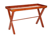 Load image into Gallery viewer, Hampstead classic tan leather console table
