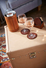 Load image into Gallery viewer, Henley vintage tan leather wine cooler
