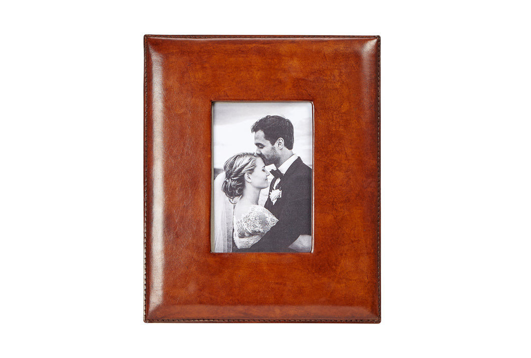 Kirkbridge classic tan leather photo frame