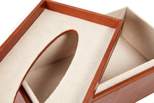 Load image into Gallery viewer, Paddington classic tan leather tissue box cover

